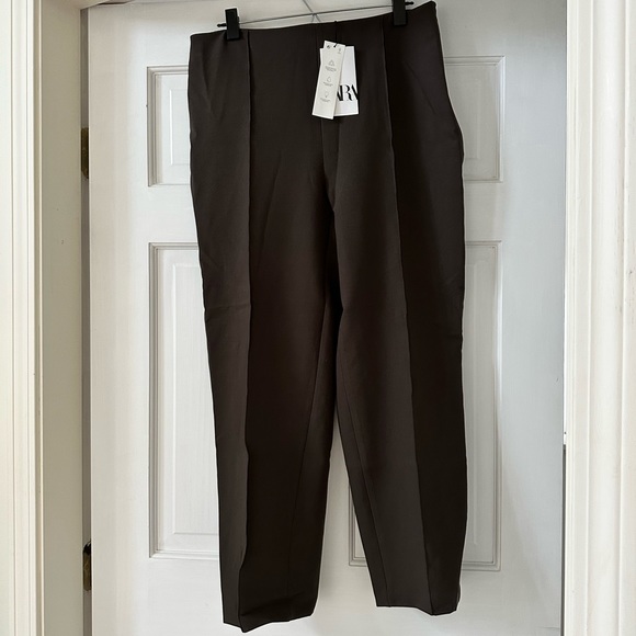 Zara Espresso Ankle Pants NWT - Picture 7 of 7